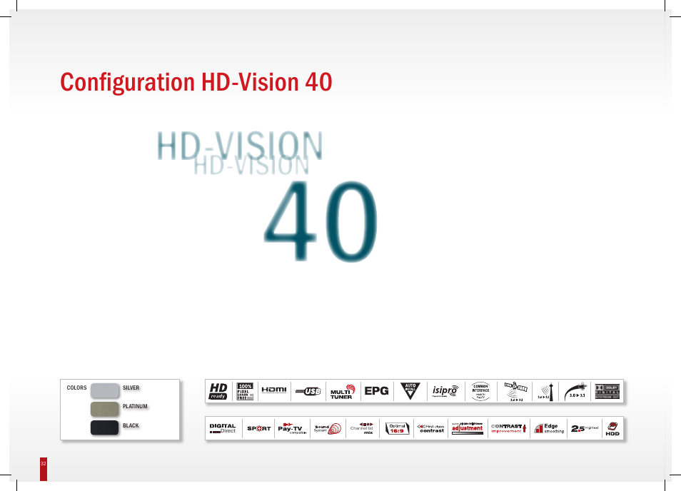 Configuration hd-vision 40 | TechniSat HD-Vision DVB-T User Manual | Page 32 / 48