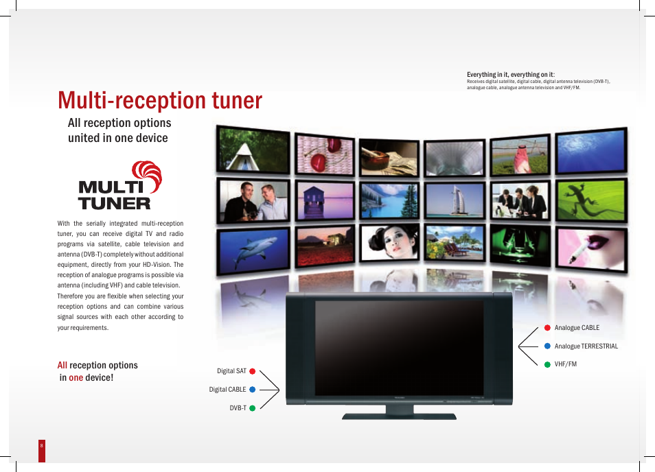 Multi-reception tuner, All reception options united in one device | TechniSat HD-Vision DVB-T User Manual | Page 8 / 48