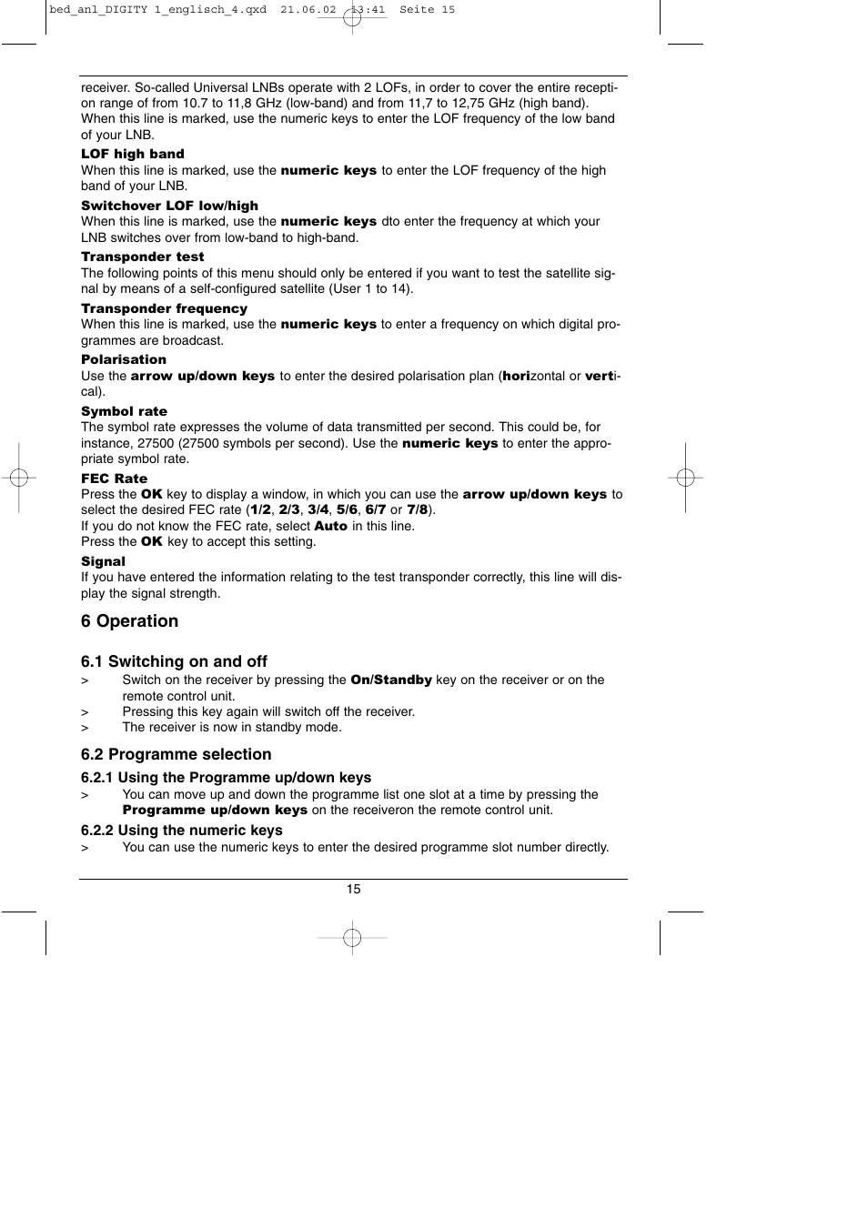 6 operation | TechniSat DIGITY 1 User Manual | Page 15 / 38