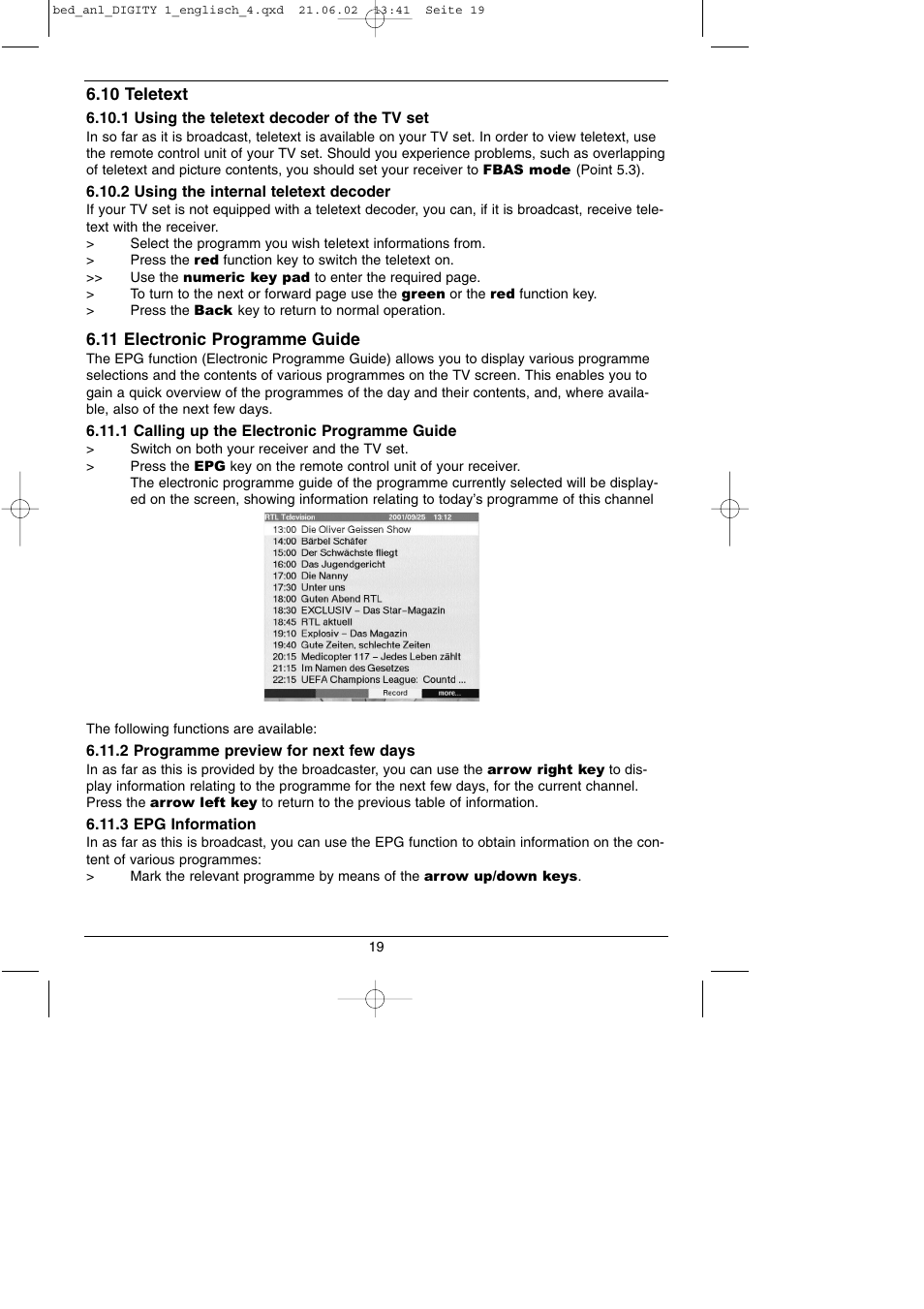 TechniSat DIGITY 1 User Manual | Page 19 / 38