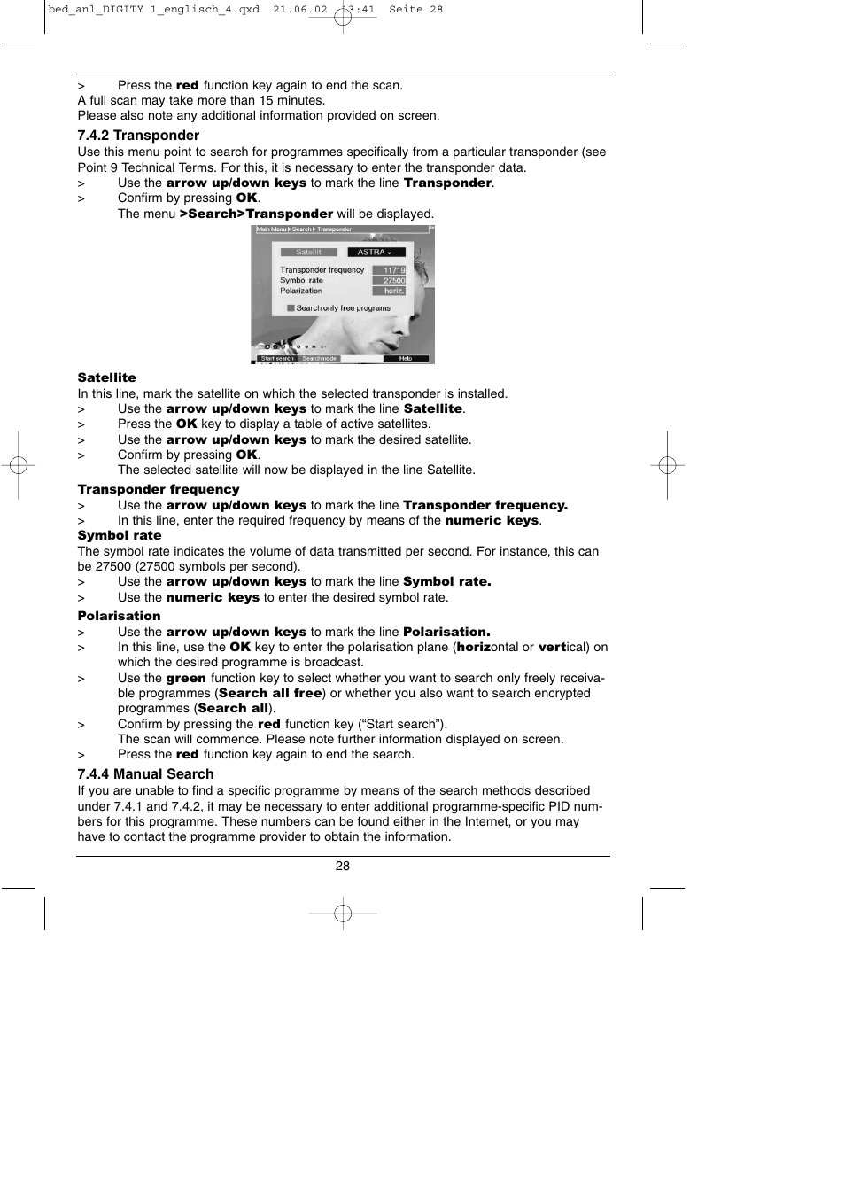 TechniSat DIGITY 1 User Manual | Page 28 / 38