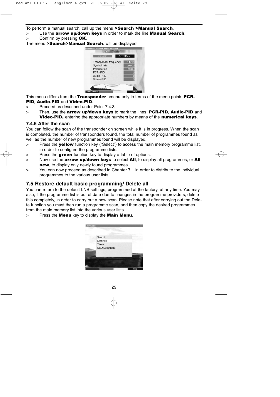 TechniSat DIGITY 1 User Manual | Page 29 / 38