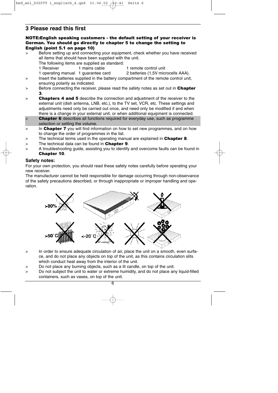 3 please read this first | TechniSat DIGITY 1 User Manual | Page 6 / 38