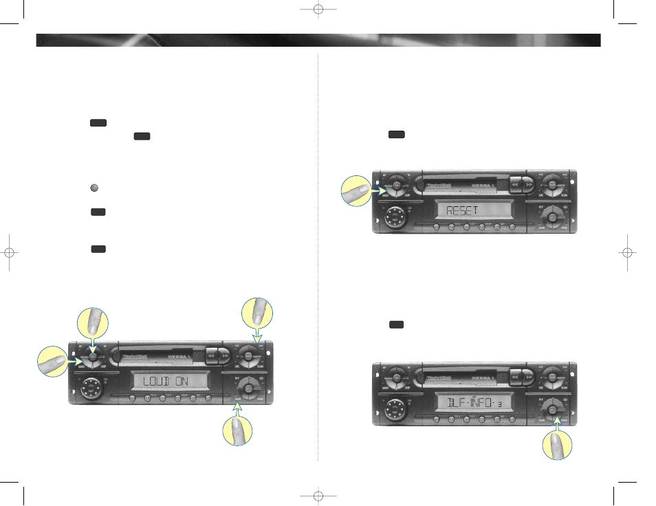 4 loudness function, 5 calling the basic settings, 6 mode switching | TechniSat Car Radio User Manual | Page 8 / 24