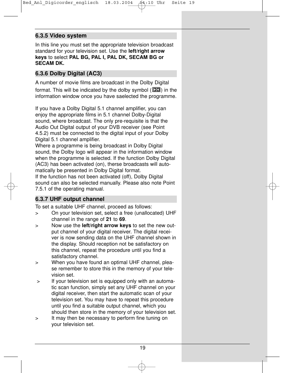 TechniSat DigiCorder S1 User Manual | Page 19 / 78