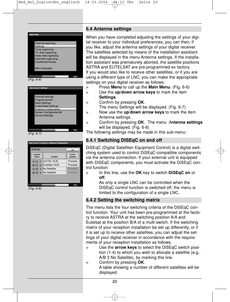 TechniSat DigiCorder S1 User Manual | Page 20 / 78