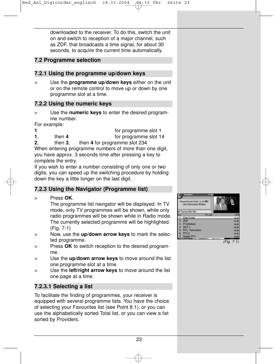 TechniSat DigiCorder S1 User Manual | Page 23 / 78