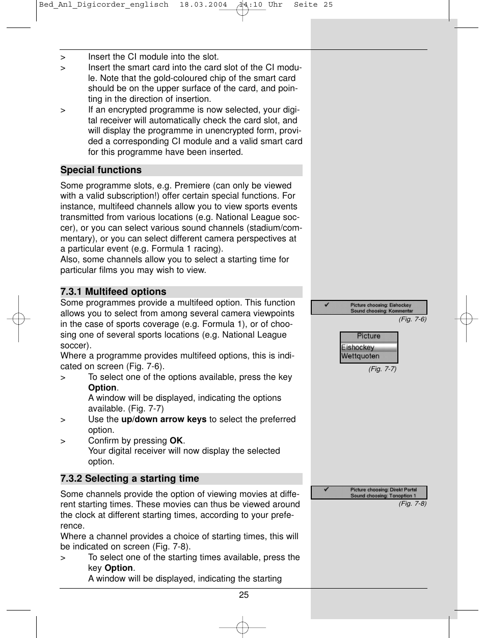 TechniSat DigiCorder S1 User Manual | Page 25 / 78