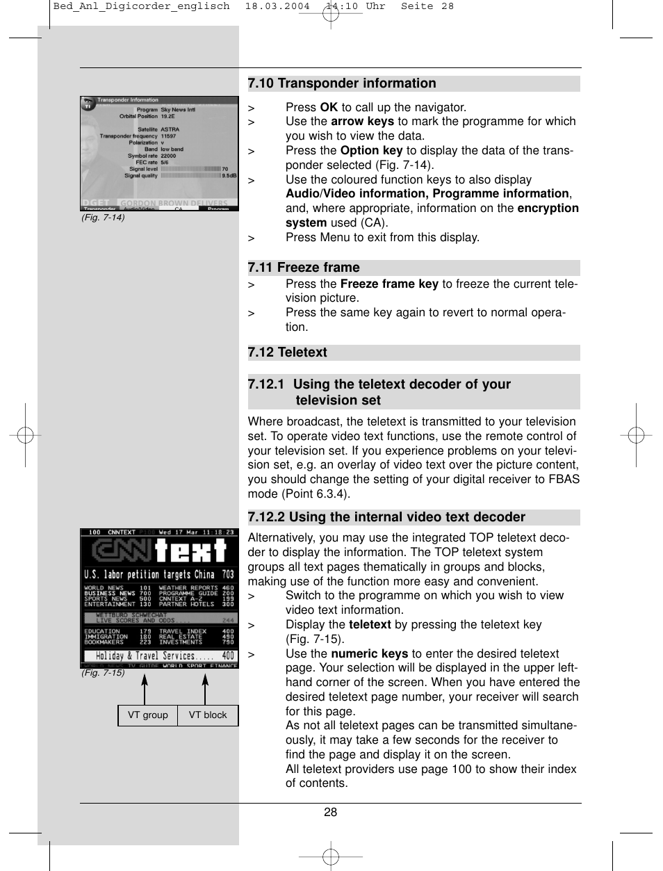 TechniSat DigiCorder S1 User Manual | Page 28 / 78