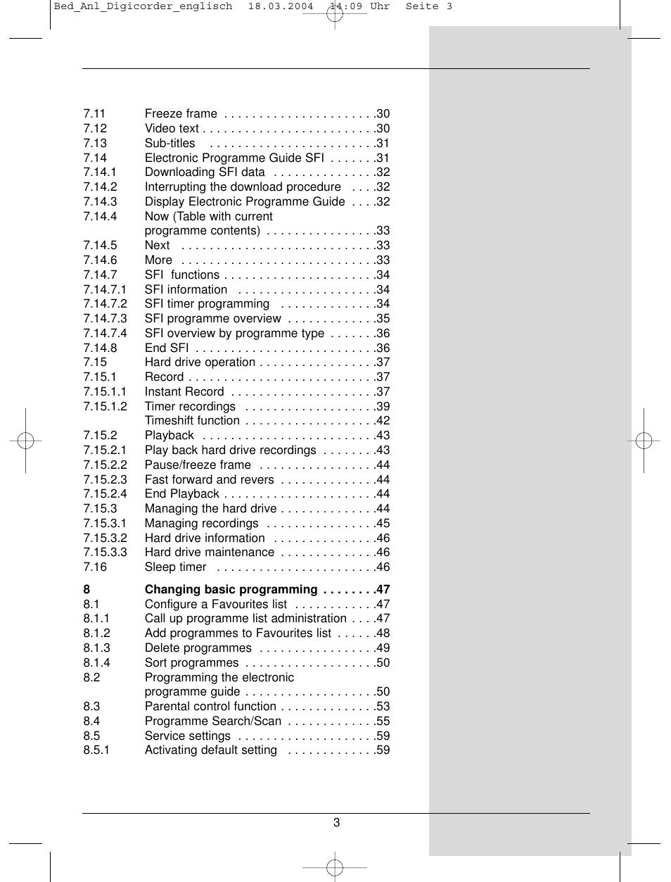 TechniSat DigiCorder S1 User Manual | Page 3 / 78