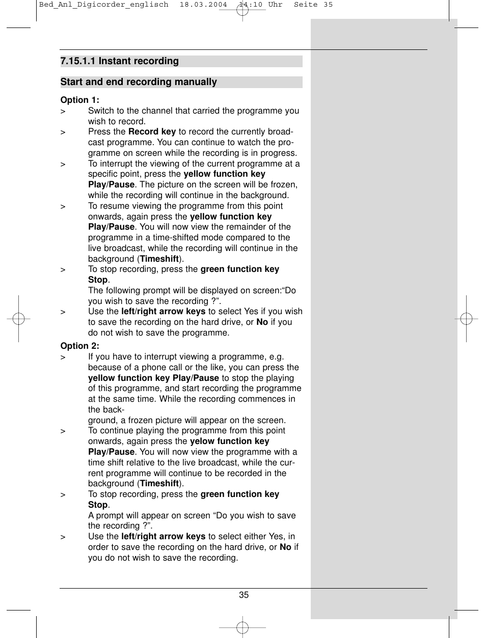 TechniSat DigiCorder S1 User Manual | Page 35 / 78