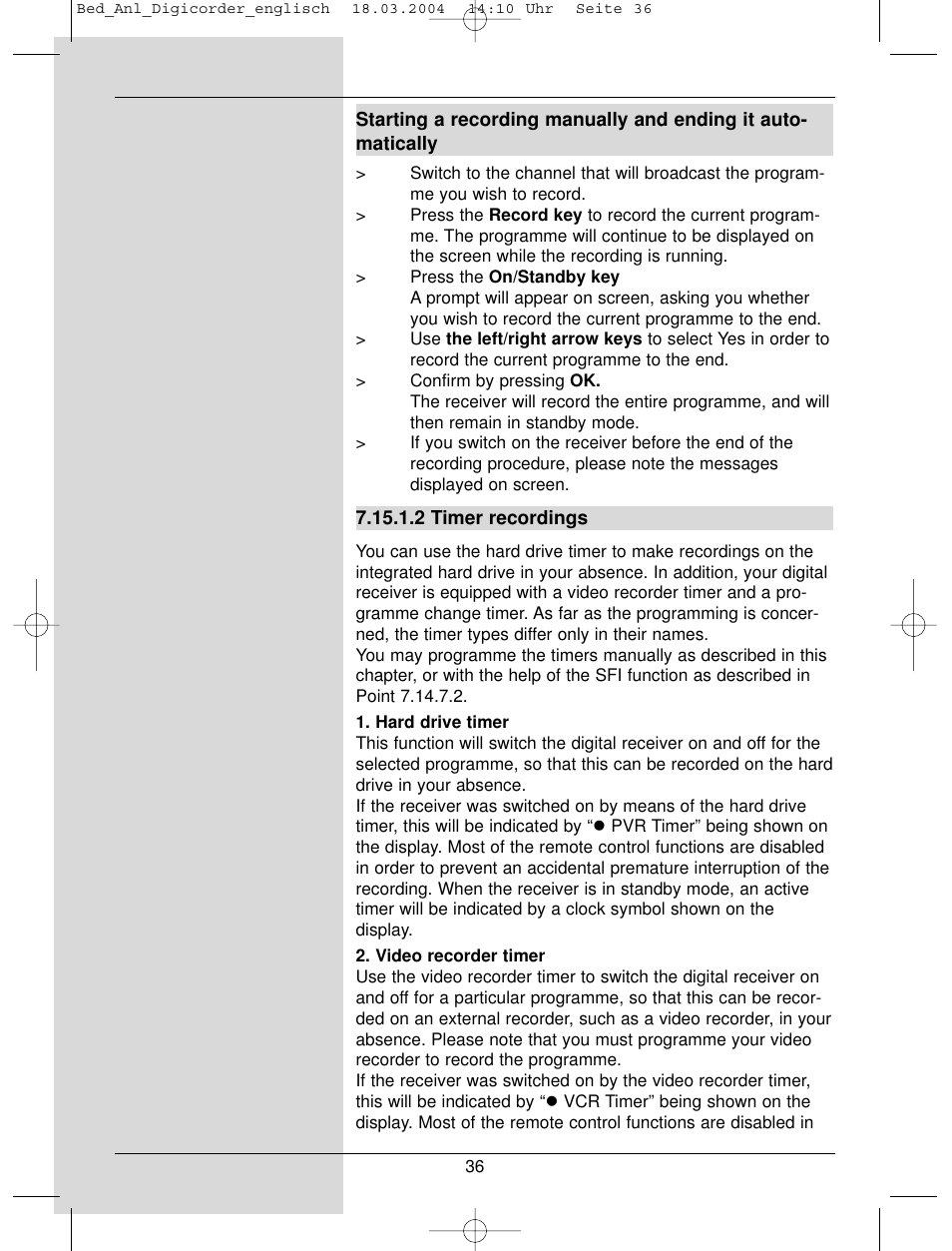 TechniSat DigiCorder S1 User Manual | Page 36 / 78