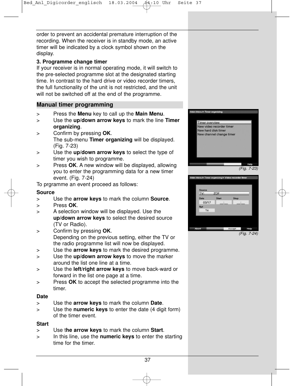 TechniSat DigiCorder S1 User Manual | Page 37 / 78