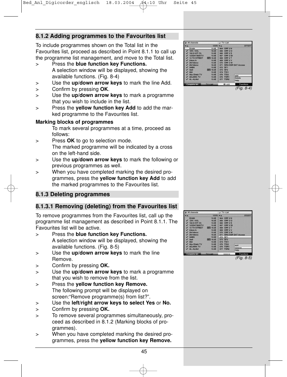 TechniSat DigiCorder S1 User Manual | Page 45 / 78
