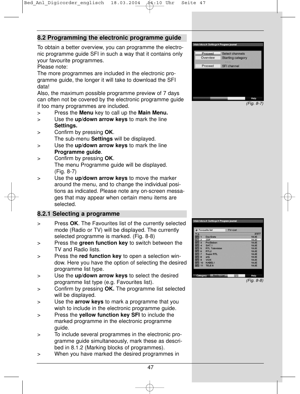 TechniSat DigiCorder S1 User Manual | Page 47 / 78