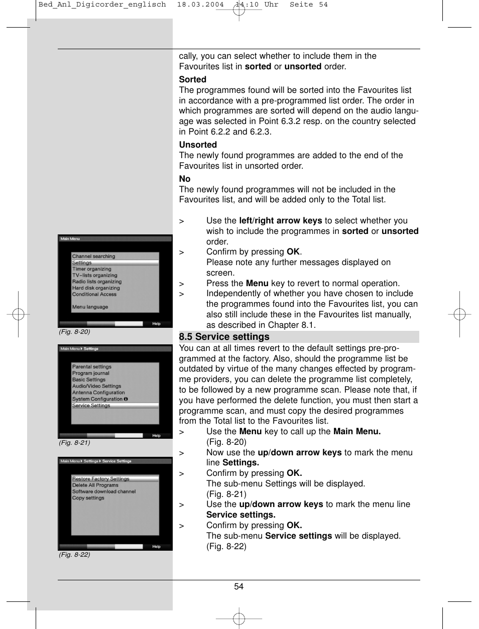 TechniSat DigiCorder S1 User Manual | Page 54 / 78