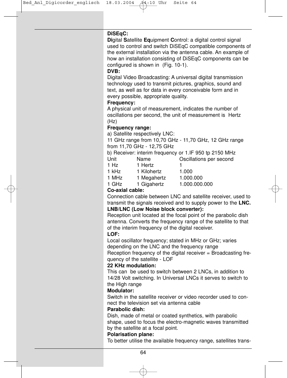 TechniSat DigiCorder S1 User Manual | Page 64 / 78