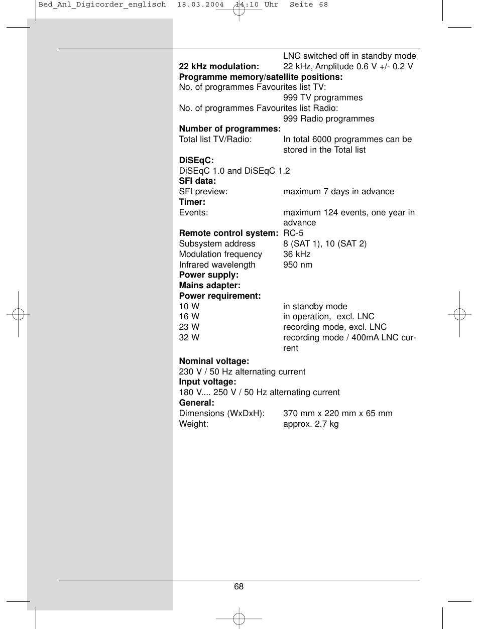 TechniSat DigiCorder S1 User Manual | Page 68 / 78