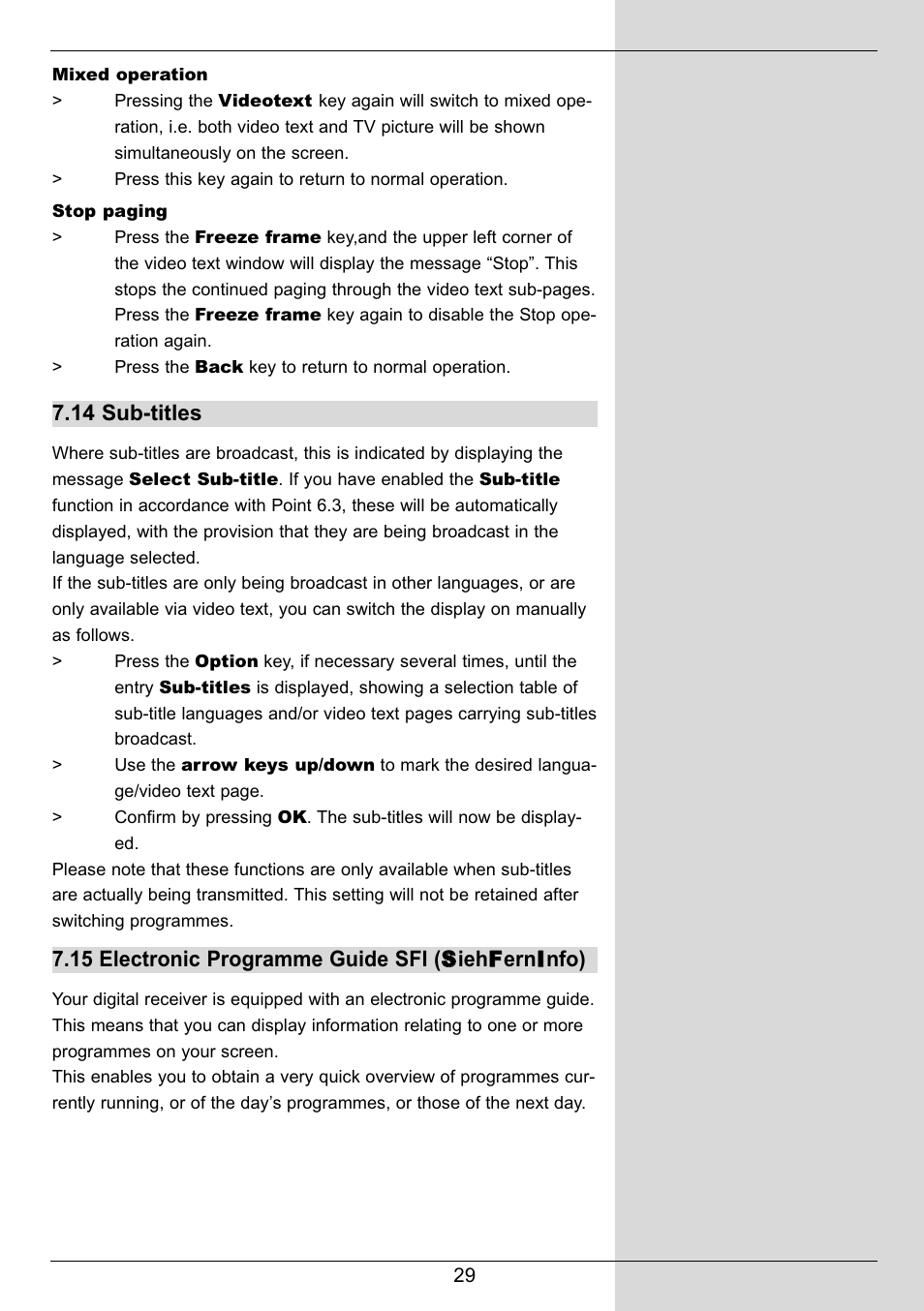 14 sub-titles | TechniSat DIGIT MF4-S User Manual | Page 29 / 74