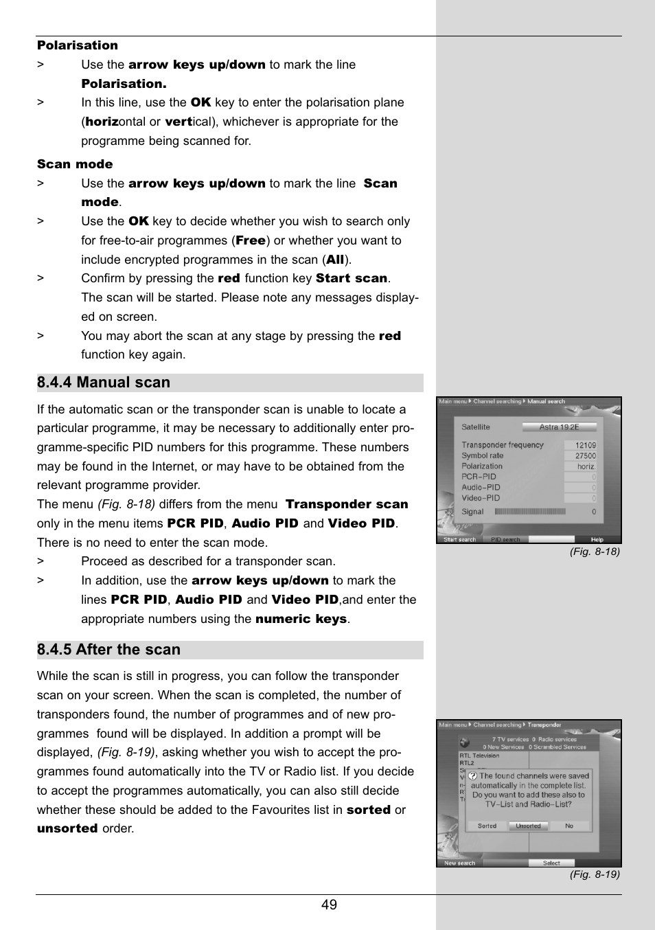 4 manual scan, 5 after the scan | TechniSat DIGIT MF4-S User Manual | Page 49 / 74