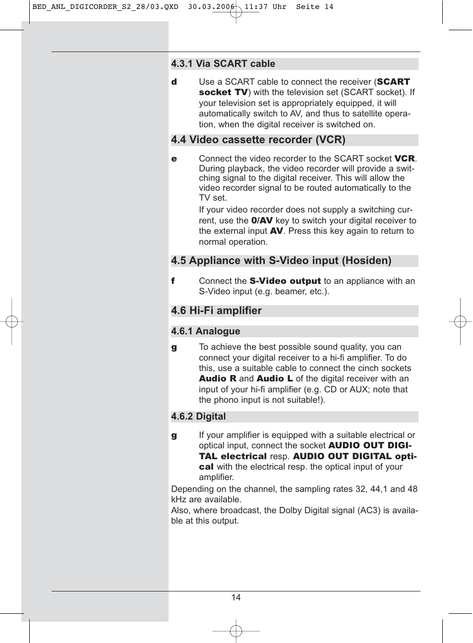 TechniSat DigiCorder S2 User Manual | Page 14 / 112