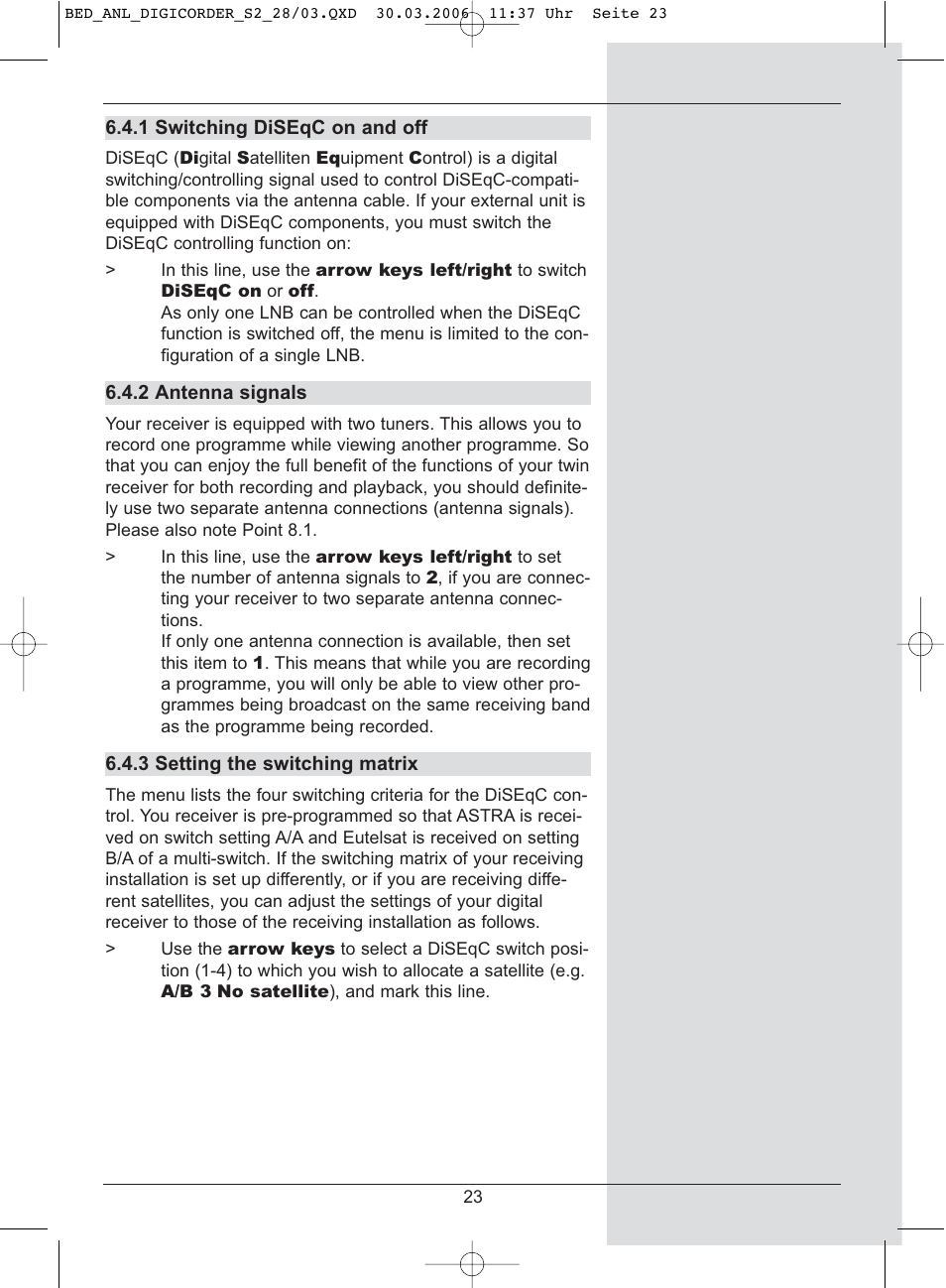 TechniSat DigiCorder S2 User Manual | Page 23 / 112