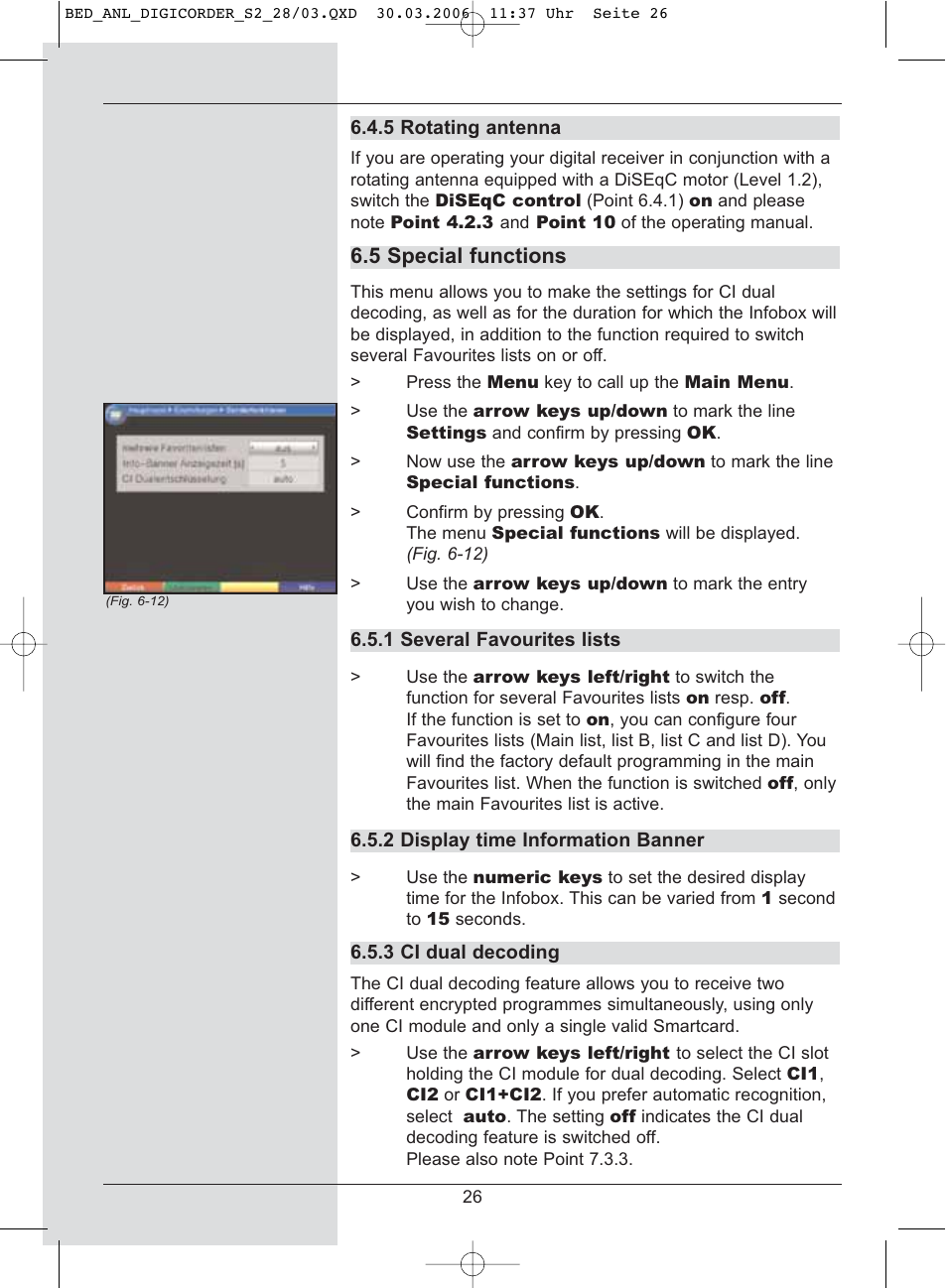 5 special functions | TechniSat DigiCorder S2 User Manual | Page 26 / 112