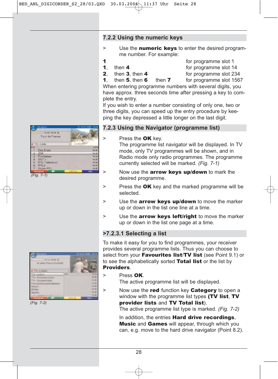 TechniSat DigiCorder S2 User Manual | Page 28 / 112
