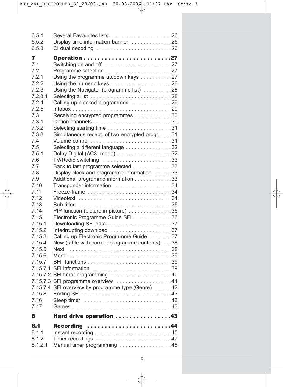 TechniSat DigiCorder S2 User Manual | Page 3 / 112