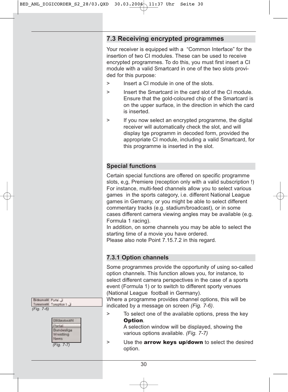 3 receiving encrypted programmes | TechniSat DigiCorder S2 User Manual | Page 30 / 112