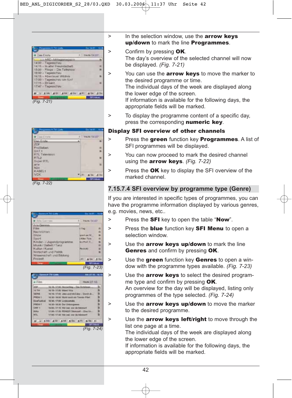 TechniSat DigiCorder S2 User Manual | Page 42 / 112