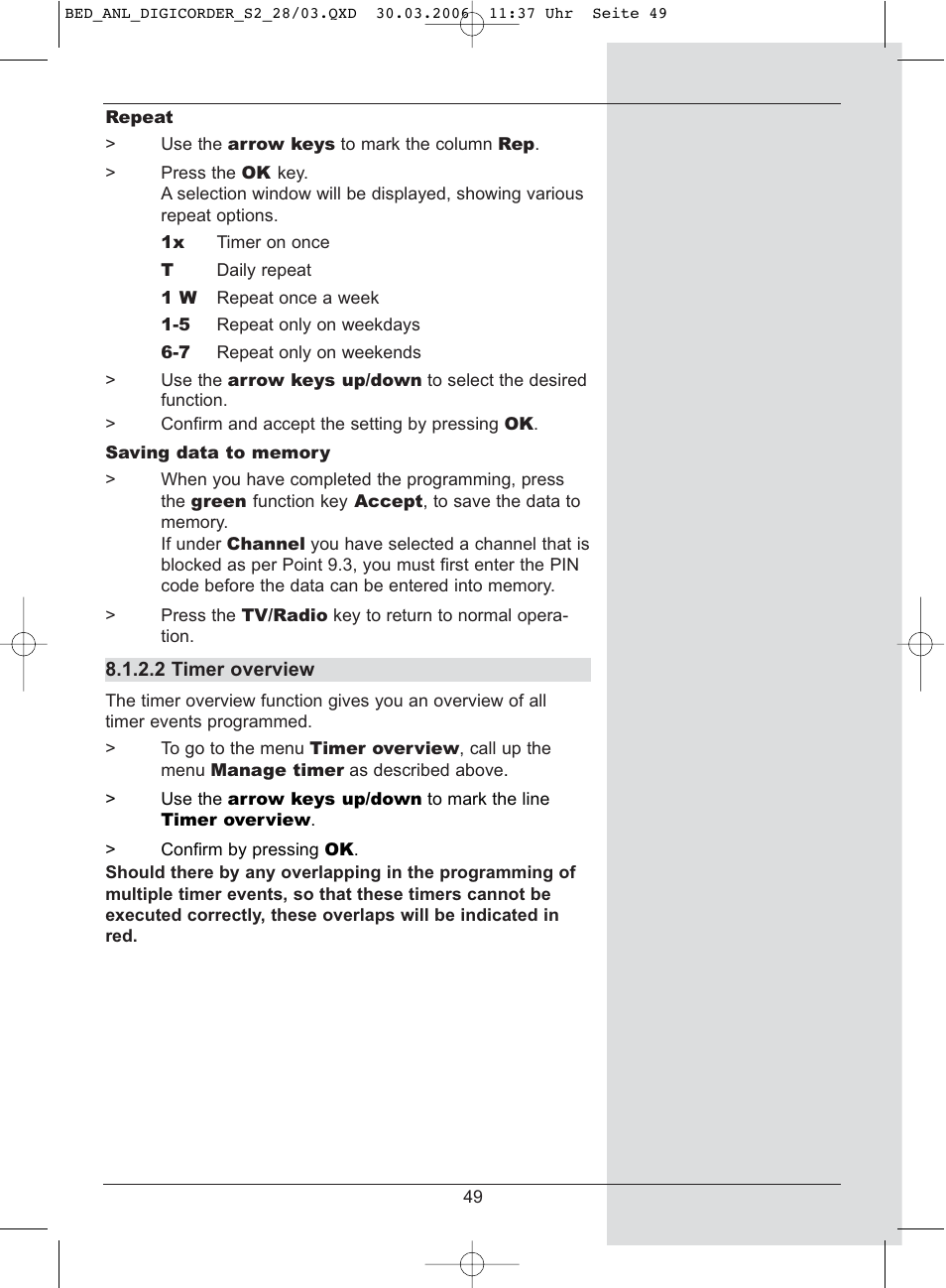 TechniSat DigiCorder S2 User Manual | Page 49 / 112