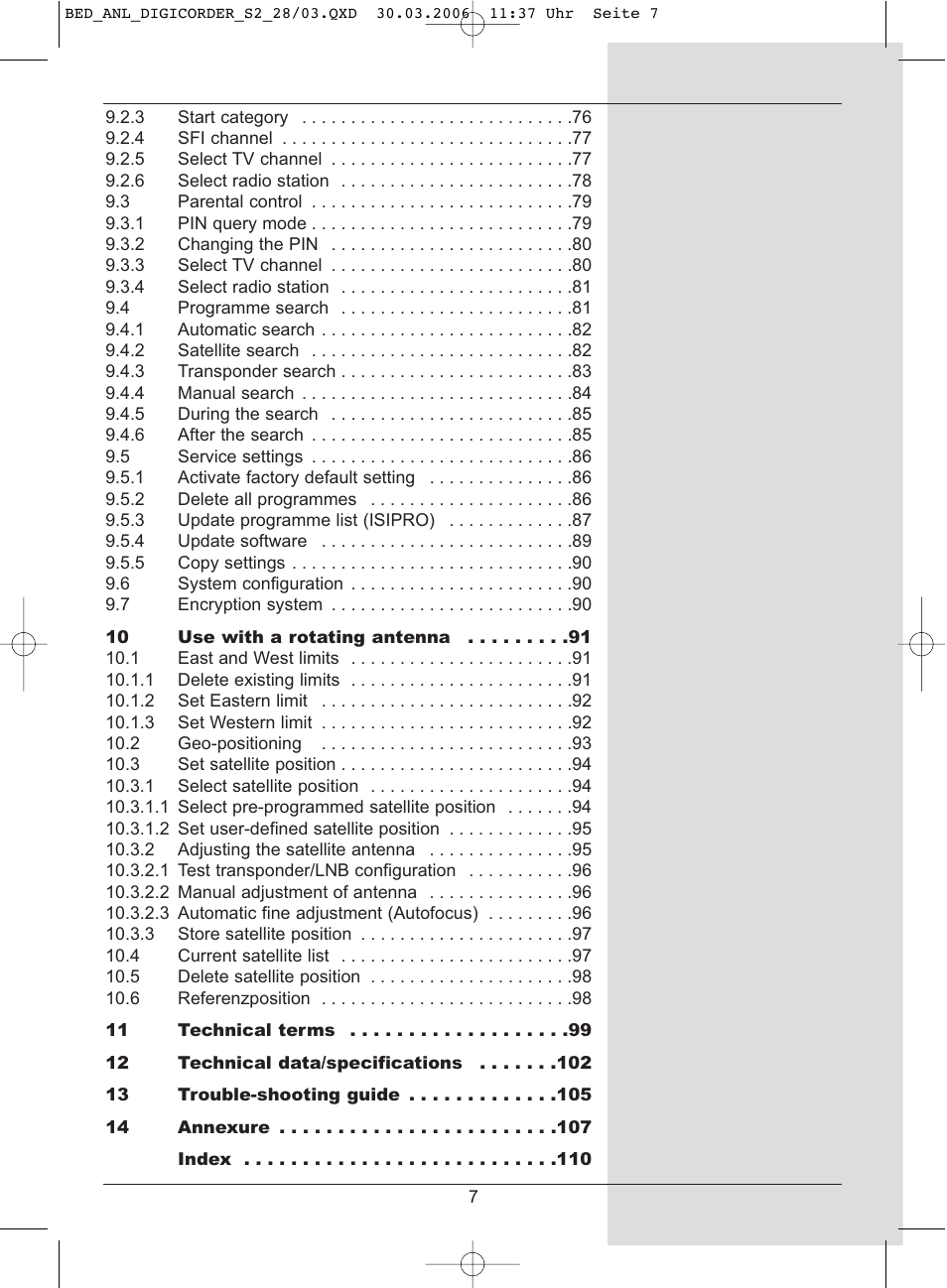TechniSat DigiCorder S2 User Manual | Page 5 / 112