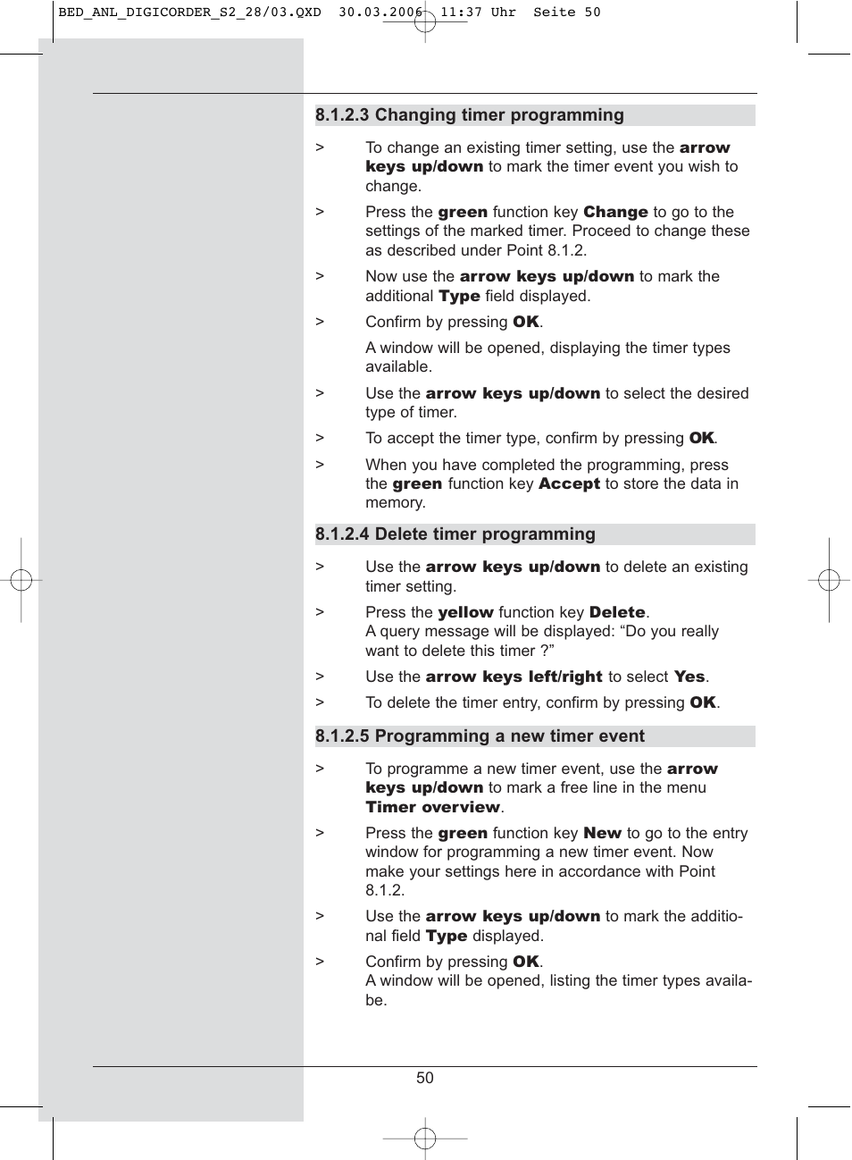 TechniSat DigiCorder S2 User Manual | Page 50 / 112