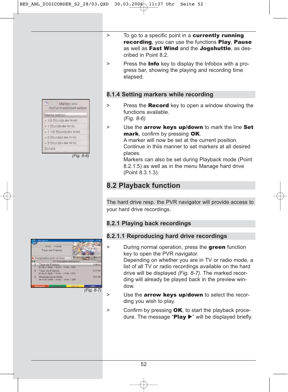 2 playback function | TechniSat DigiCorder S2 User Manual | Page 52 / 112