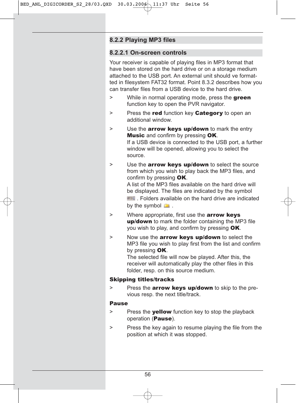 TechniSat DigiCorder S2 User Manual | Page 56 / 112