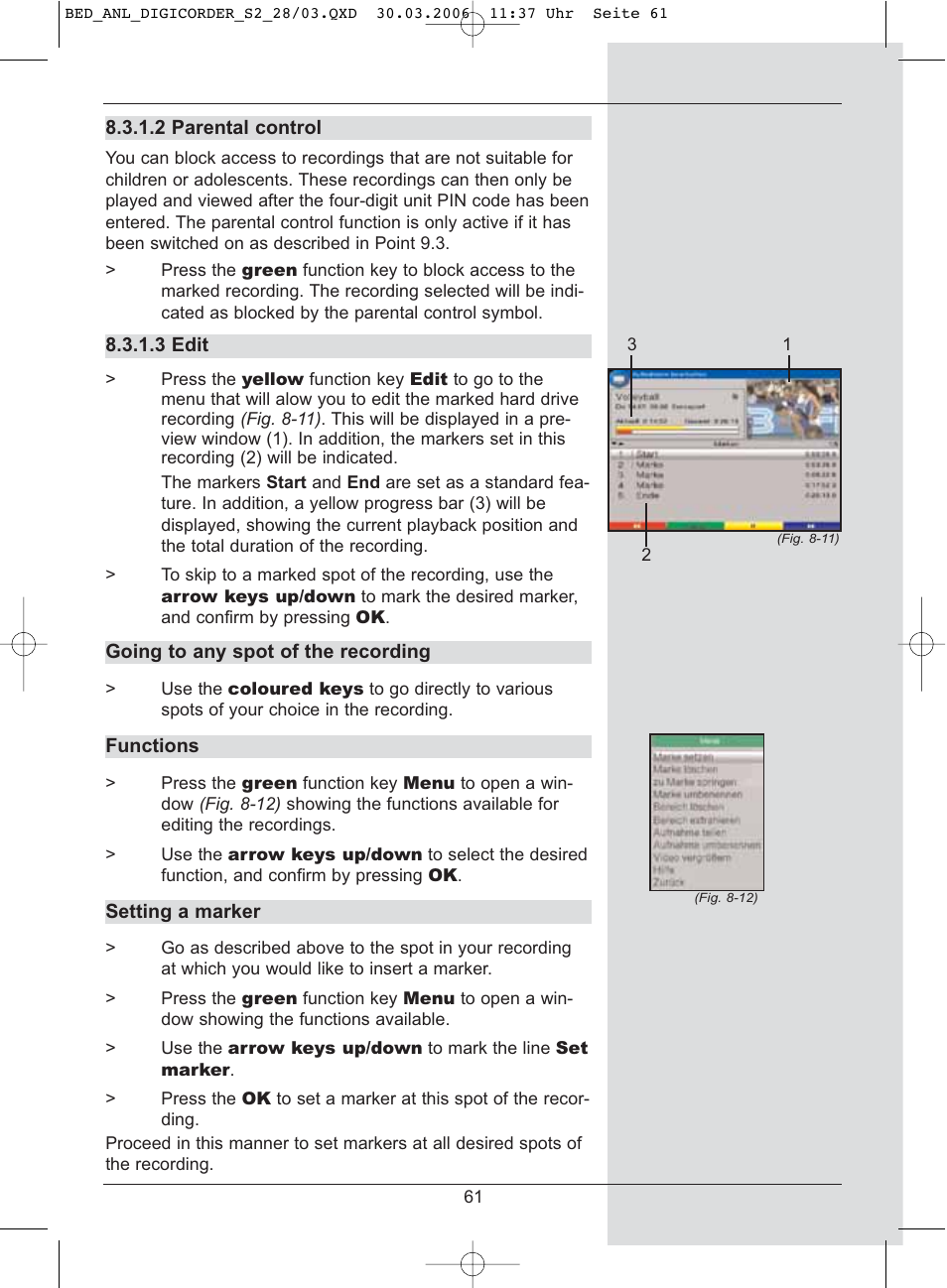 TechniSat DigiCorder S2 User Manual | Page 61 / 112
