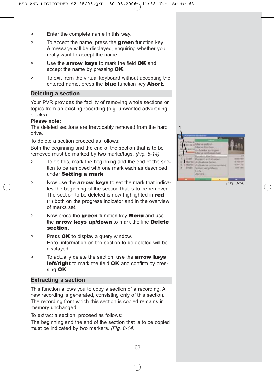 TechniSat DigiCorder S2 User Manual | Page 63 / 112