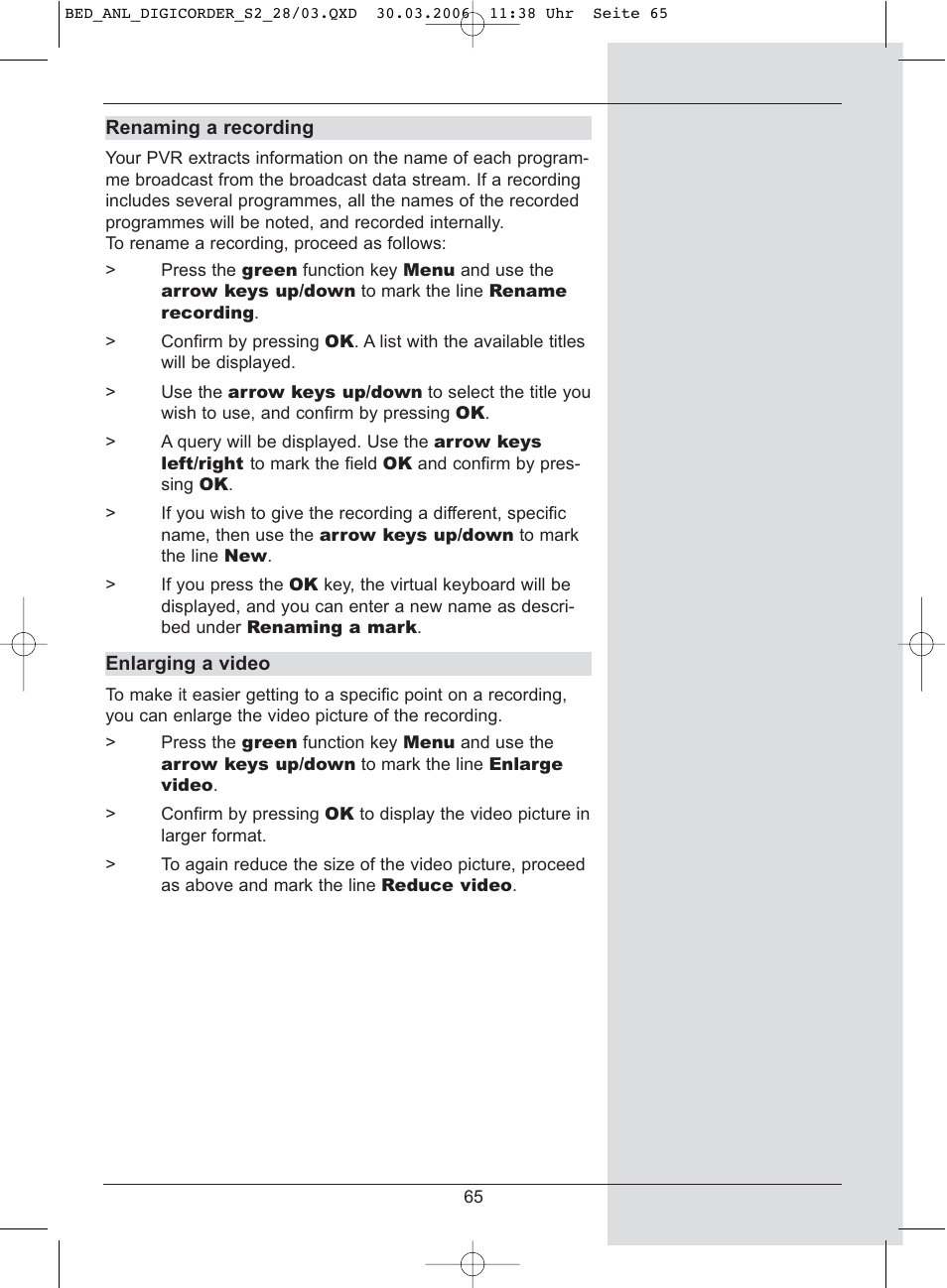 TechniSat DigiCorder S2 User Manual | Page 65 / 112