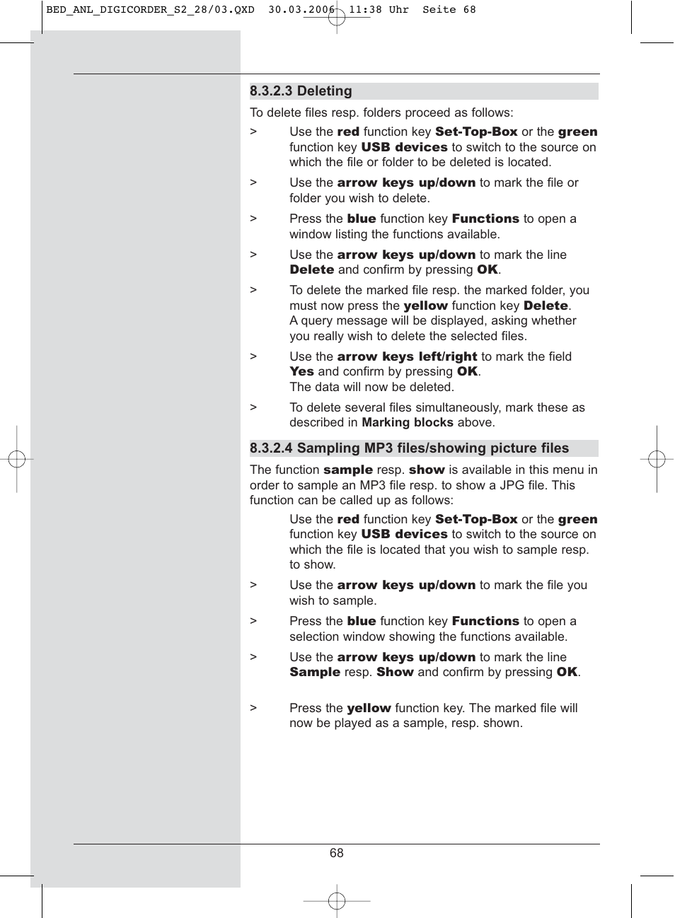 TechniSat DigiCorder S2 User Manual | Page 68 / 112