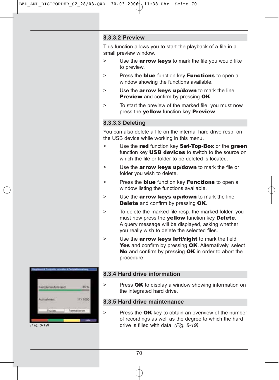TechniSat DigiCorder S2 User Manual | Page 70 / 112