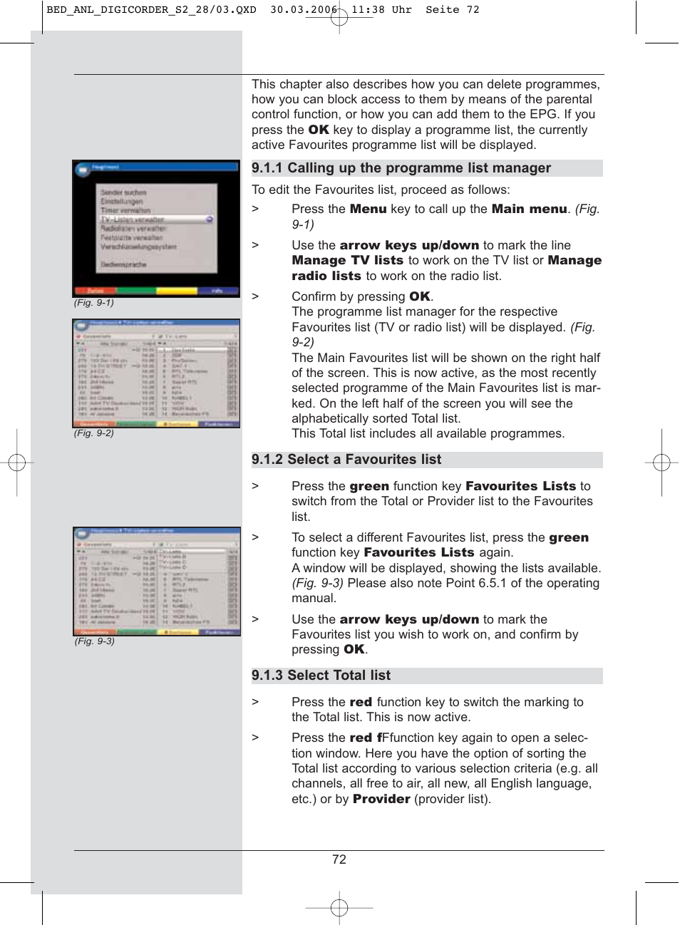 TechniSat DigiCorder S2 User Manual | Page 72 / 112