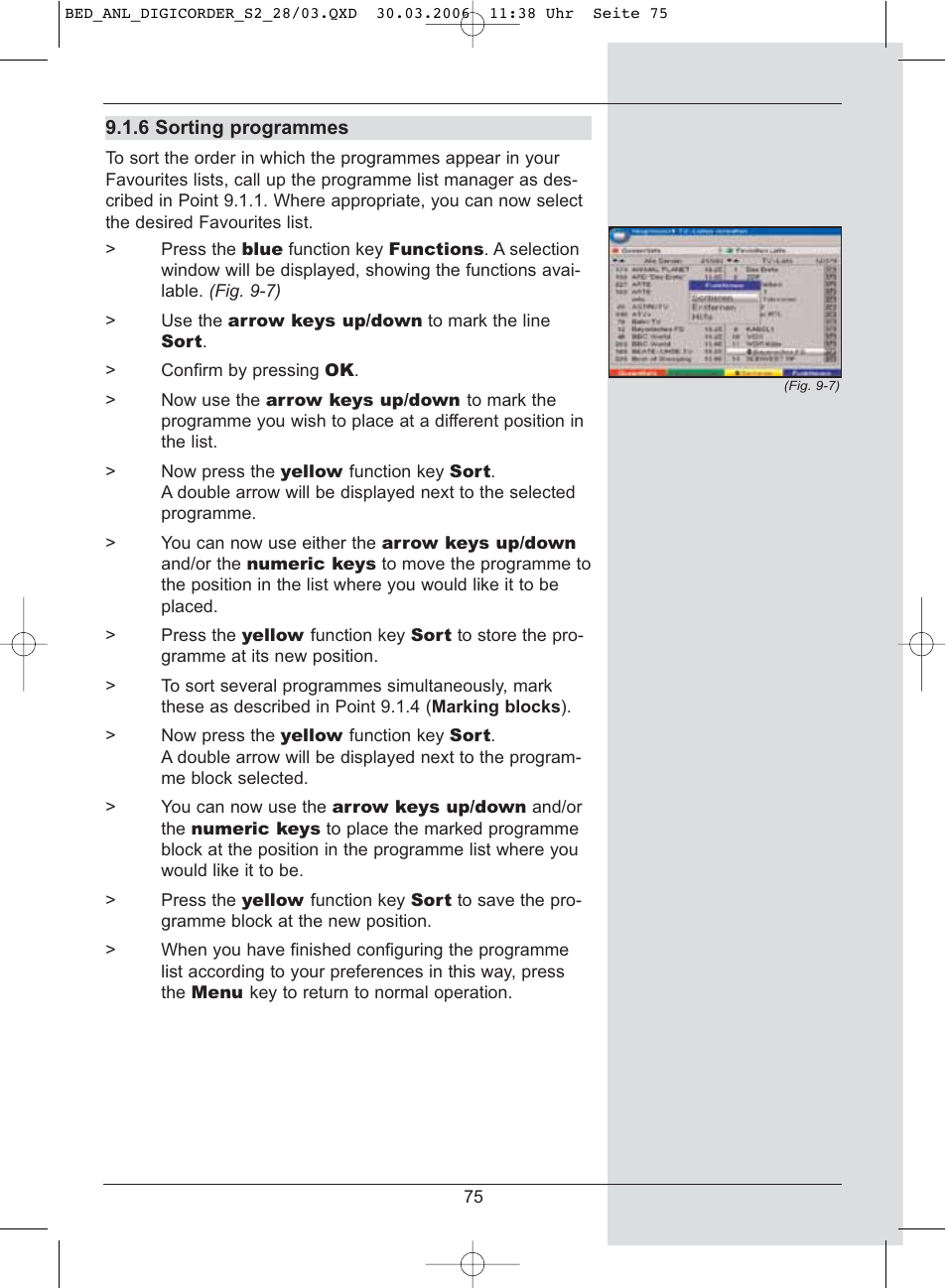 TechniSat DigiCorder S2 User Manual | Page 75 / 112