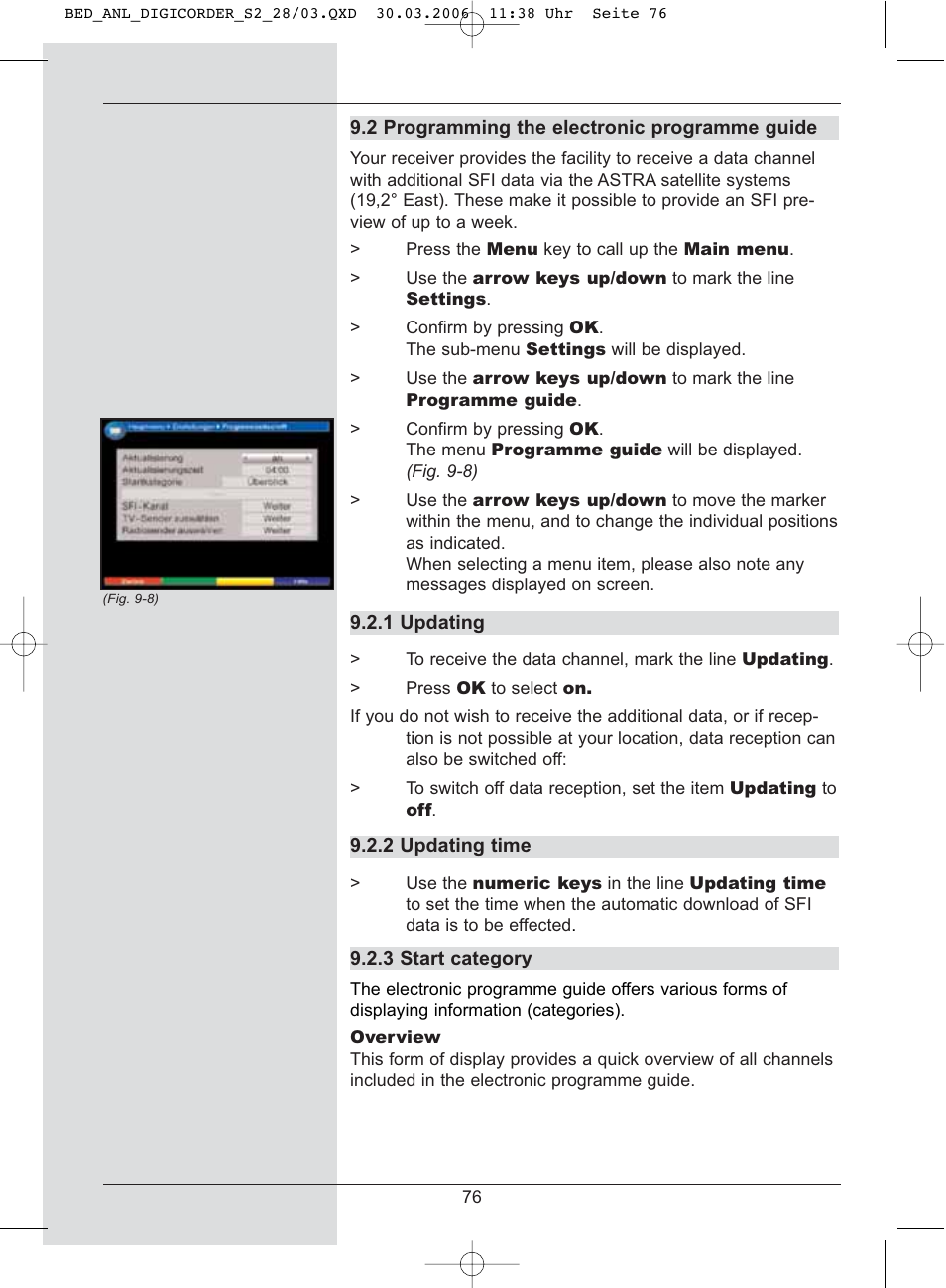 TechniSat DigiCorder S2 User Manual | Page 76 / 112