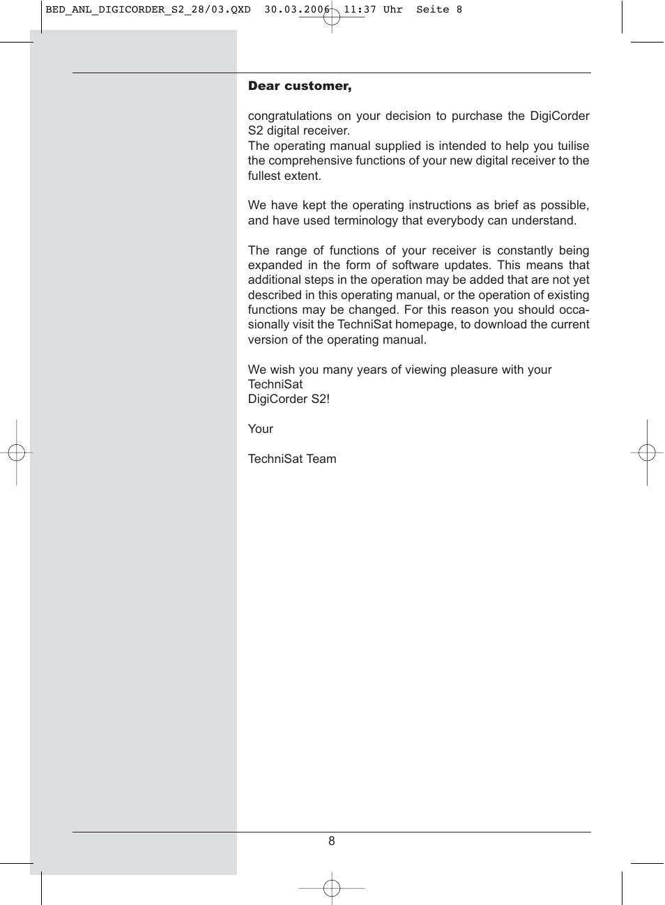 TechniSat DigiCorder S2 User Manual | Page 8 / 112