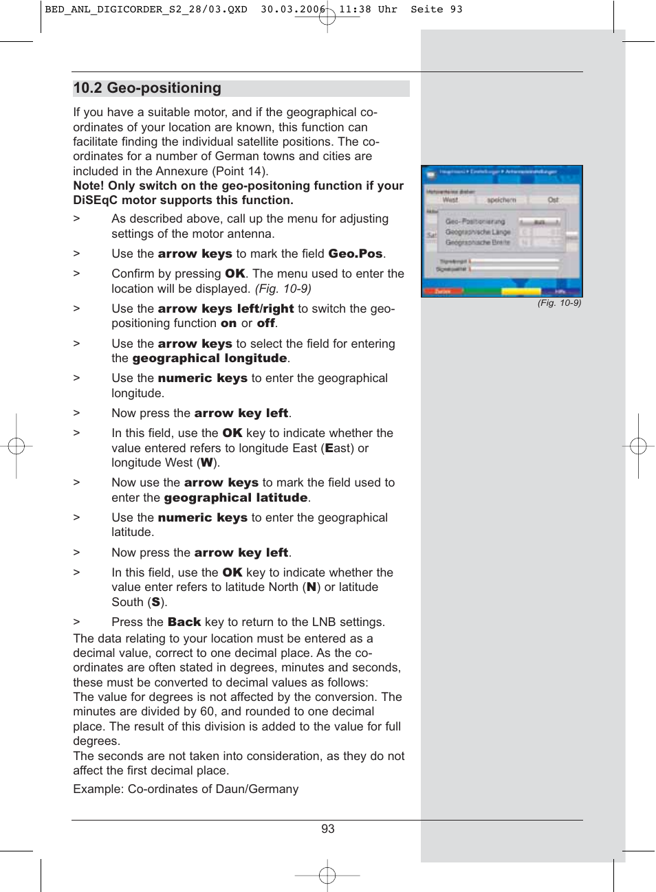 2 geo-positioning | TechniSat DigiCorder S2 User Manual | Page 93 / 112