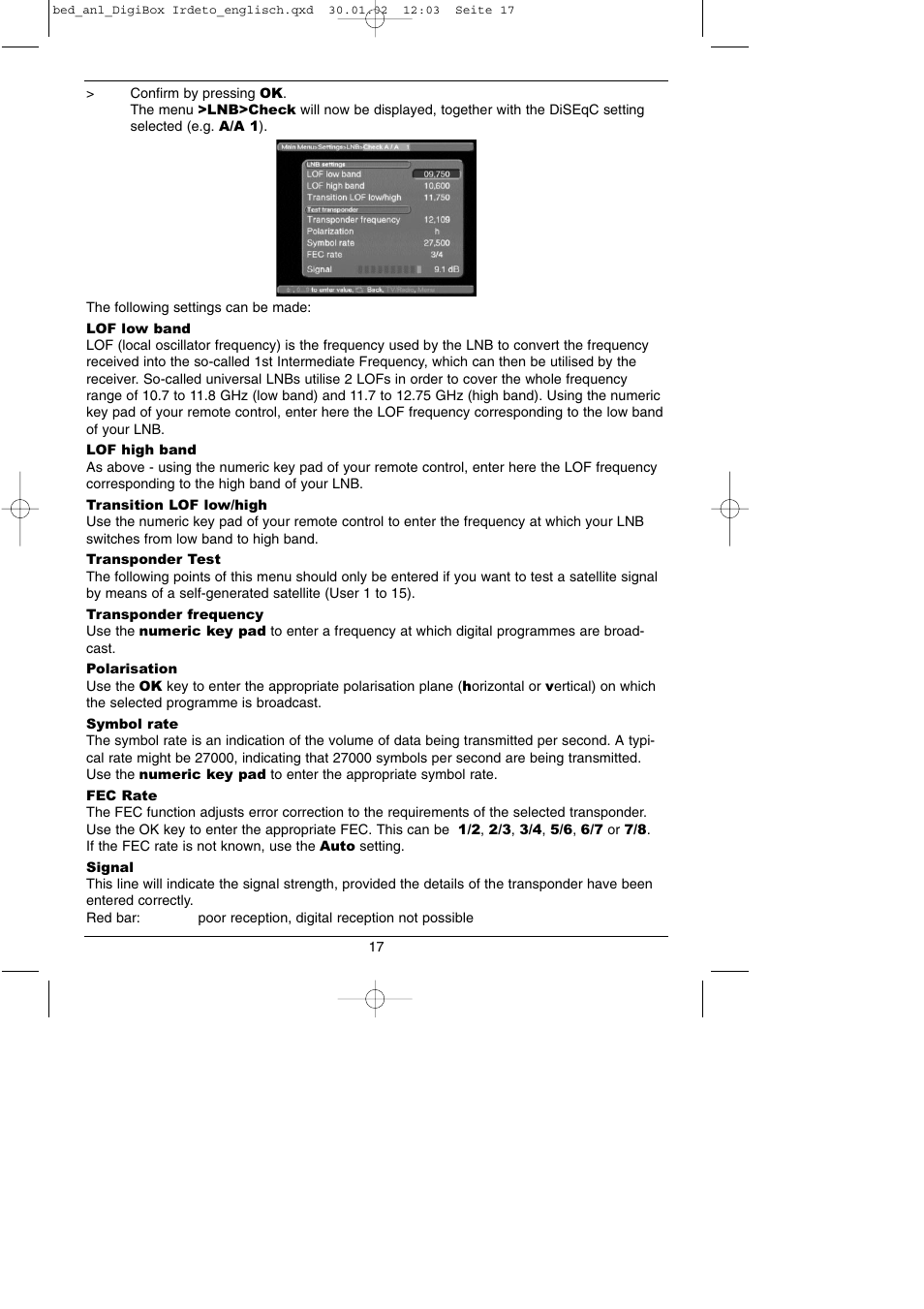 TechniSat DigiBox IRDETO Integrated IRDETO User Manual | Page 17 / 46