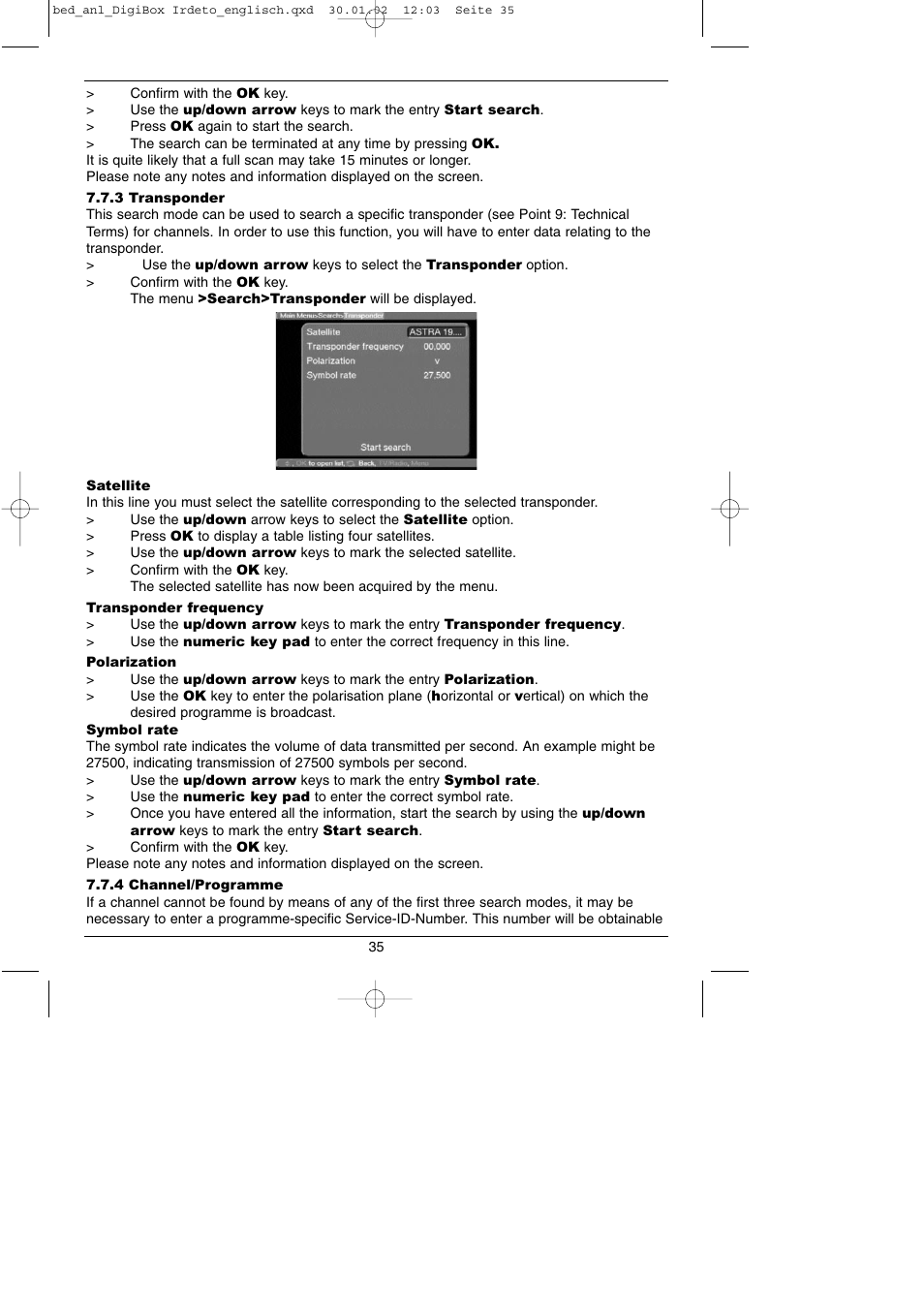 TechniSat DigiBox IRDETO Integrated IRDETO User Manual | Page 35 / 46