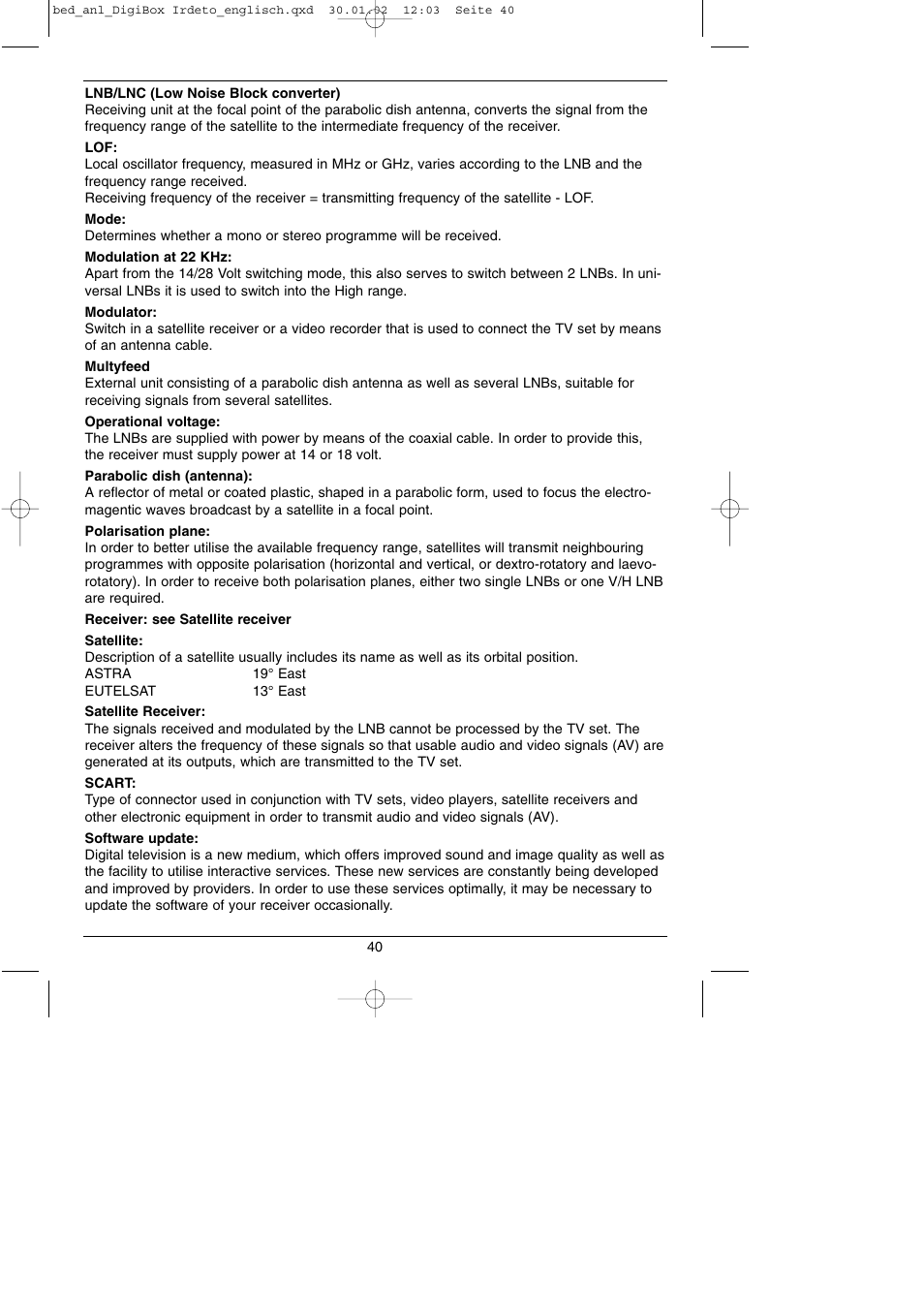 TechniSat DigiBox IRDETO Integrated IRDETO User Manual | Page 40 / 46