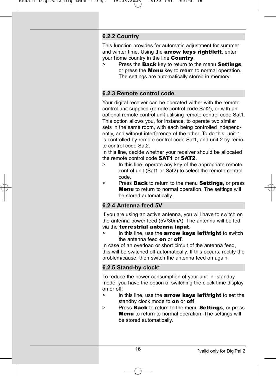 TechniSat DigiPal 2 User Manual | Page 16 / 54